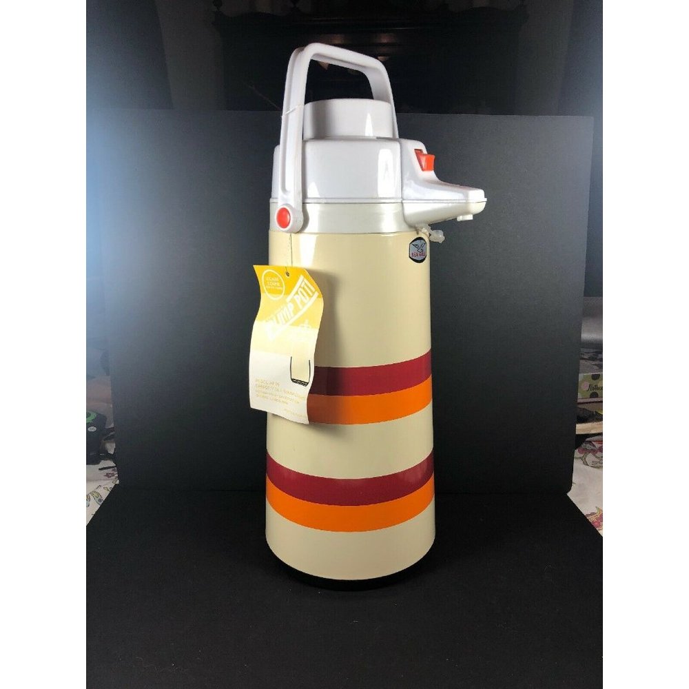 Vintage 1970’s Thermal Pump Pot Perfect For Coffee